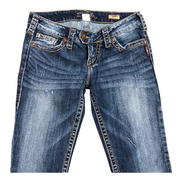 Silver Jeans Women Tuesday Low Rise Bootcut Jean Medium/Light Blue, Size 28 x 31 - Picture 5 of 11